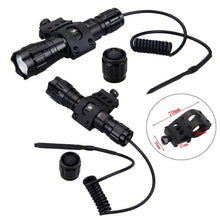 Load image into Gallery viewer, Rechargeable USB Charger High Lumen LED Light Tactical Flashlight With Rail Mount Led Light White Tactical Flashlight Pressure Switch For Long Distance Night Hunting
