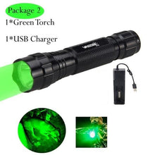 Load image into Gallery viewer, Rechargeable USB Charger High Lumen LED Light Tactical Flashlight With Rail Mount Led Light White Tactical Flashlight Pressure Switch For Long Distance Night Hunting