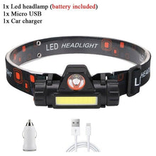 Load image into Gallery viewer, Rechargeable Waterproof Powerful LED Headlamp Portable Mini Built-in 18650 Battery Flashlight For Portable Head Lamp Flashlight, Outdoor Lightweight Durable Headlight For Outdoor Running Camping Reading Fishing Walking Jogging Headlight