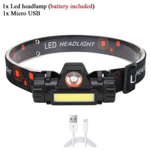 Load image into Gallery viewer, Rechargeable Waterproof Powerful LED Headlamp Portable Mini Built-in 18650 Battery Flashlight For Portable Head Lamp Flashlight, Outdoor Lightweight Durable Headlight For Outdoor Running Camping Reading Fishing Walking Jogging Headlight
