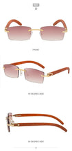 Load image into Gallery viewer, Rectangle Sunglasses for Men/Women Small Rimless Square Shade Eyewear Sunglasses For Men Super Clear Rimless Sunglasses Classic Driving Square Sunglasses