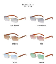 Load image into Gallery viewer, Rectangle Sunglasses for Men/Women Small Rimless Square Shade Eyewear Sunglasses For Men Super Clear Rimless Sunglasses Classic Driving Square Sunglasses