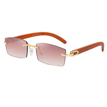 Load image into Gallery viewer, Rectangle Sunglasses for Men/Women Small Rimless Square Shade Eyewear Sunglasses For Men Super Clear Rimless Sunglasses Classic Driving Square Sunglasses