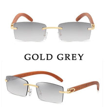 Load image into Gallery viewer, Rectangle Sunglasses for Men/Women Small Rimless Square Shade Eyewear Sunglasses For Men Super Clear Rimless Sunglasses Classic Driving Square Sunglasses