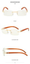 Load image into Gallery viewer, Rectangle Sunglasses for Men/Women Small Rimless Square Shade Eyewear Sunglasses For Men Super Clear Rimless Sunglasses Classic Driving Square Sunglasses