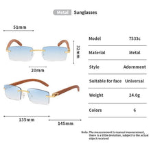 Load image into Gallery viewer, Rectangle Sunglasses for Men/Women Small Rimless Square Shade Eyewear Sunglasses For Men Super Clear Rimless Sunglasses Classic Driving Square Sunglasses