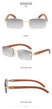 Load image into Gallery viewer, Rectangle Sunglasses for Men/Women Small Rimless Square Shade Eyewear Sunglasses For Men Super Clear Rimless Sunglasses Classic Driving Square Sunglasses
