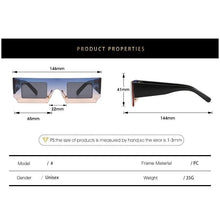 Load image into Gallery viewer, Rectangle Sunglasses for Women Retro Trendy Fashion Glasses Oval Lenses Narrow Thin Square Frame with UV400 Protection Decent Contrast Color Slice Box Style Glasses In Ocean Color Sunglasses For Men & Women