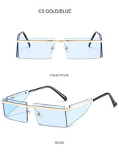 Load image into Gallery viewer, Rectangle Sunglasses Frameless Glasses Classic New Small Rimless Sunglasses For Women New Fashionable Square Sunglasses For Men New Eyewear Retro Rectangle Shape Glasses For Female In New Shades