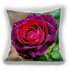 Load image into Gallery viewer, Red Flower Cushion Pillow Covers Love Pillow Covers Decorative Linen Square Couple Cushion Cases Home Decor Polyester Throw Pillow Case Super Soft Short Plush Cushion Cover Festive Home Decorative Cushions 45X45CM