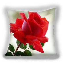 Load image into Gallery viewer, Red Flower Cushion Pillow Covers Love Pillow Covers Decorative Linen Square Couple Cushion Cases Home Decor Polyester Throw Pillow Case Super Soft Short Plush Cushion Cover Festive Home Decorative Cushions 45X45CM