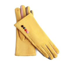 Load image into Gallery viewer, Red Winter Warm One Size Touch Screen Glove Female Fur Thick Driving Comfortable Gloves For Autumn
