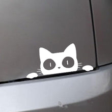 Load image into Gallery viewer, Reflective Peeking Cat Animal Car Styling Decorative Stickers Auto Window Decals Reflective PET Cartoon Car Vinyl Sticker Decal Car Accessories Cat Watching Vinyl Reflective Decals Waterproof Funny Self-Adhesive for Car Window Bumper Laptop Motorcycle