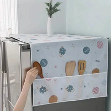 Load image into Gallery viewer, Refrigerator and Washing Machine Dust Covers with Pockets
