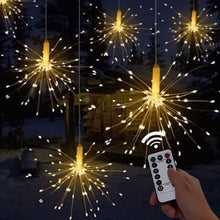 Load image into Gallery viewer, Remote Control Waterproof Christmas Fireworks LED String Lights
