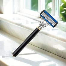 Load image into Gallery viewer, Replacement Razor Blades Safety Shaver Set with Anti-Slip Metal Handle with 1 Razor + 36 Blades