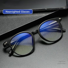 Load image into Gallery viewer, Retro Glasses Radiation Protection Optical Nearsight Frame For Men And Women Anti Blue Computer Eyewear Unisex Blue Light Blocking Glasses Stylish Eyewear Comfortable Eye Protection UV Glare -1 -1.5 -2.0 -2.5