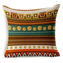 Load image into Gallery viewer, Retro High Quality Pillowcase Ethnic Stripes Linen Decorative Throw Pillow Cover For Couch Sofa Bed Bohemian Retro Stripe Cotton Blend Linen Pillow Case Cushion Cover Car Textile Printed Decor 45X45CM