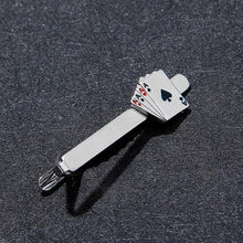 Load image into Gallery viewer, Retro Playing Cards Tie Clip Vintage Elegant Tie Clip Man Clips Unique Business Cufflinks Wedding Tie Clips For Anniversary Business Meeting And Daily Life