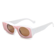 Load image into Gallery viewer, Retro Thick Square Classic New Fashionable & Unique Rectangle Shape New Colorful Sunglasses For Women Blue Pink Yellow Lens Eyewear For Men Sun Glasses Shades