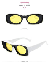 Load image into Gallery viewer, Retro Thick Square Classic New Fashionable & Unique Rectangle Shape New Colorful Sunglasses For Women Blue Pink Yellow Lens Eyewear For Men Sun Glasses Shades