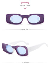 Load image into Gallery viewer, Retro Thick Square Classic New Fashionable & Unique Rectangle Shape New Colorful Sunglasses For Women Blue Pink Yellow Lens Eyewear For Men Sun Glasses Shades