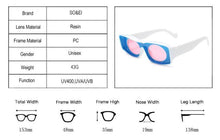 Load image into Gallery viewer, Retro Thick Square Classic New Fashionable & Unique Rectangle Shape New Colorful Sunglasses For Women Blue Pink Yellow Lens Eyewear For Men Sun Glasses Shades