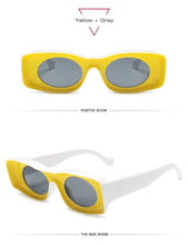 Load image into Gallery viewer, Retro Thick Square Classic New Fashionable & Unique Rectangle Shape New Colorful Sunglasses For Women Blue Pink Yellow Lens Eyewear For Men Sun Glasses Shades