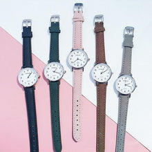Load image into Gallery viewer, Retro Trendy Atmosphere Quartz Watch Fashion Casual Female Student Watch Ultra Thin Digital Dial Woman Children Set Bracelet Watch Leather Band Luxury Quartz Watches Fashion Creative Watch
