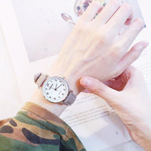 Load image into Gallery viewer, Retro Trendy Atmosphere Quartz Watch Fashion Casual Female Student Watch Ultra Thin Digital Dial Woman Children Set Bracelet Watch Leather Band Luxury Quartz Watches Fashion Creative Watch