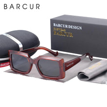 Load image into Gallery viewer, Retro Vintage Elegant BARCUR Polarized Design Sunglasses Men Polarized UV400 Women Square Sun glasses Eyewear Retro Small Frame sunglasses for Girls In Vintage Style