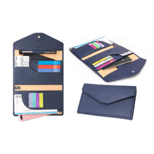 Load image into Gallery viewer, RFID Blocking Travel Passport Organizer Holder Wallet With CDC Vaccination Card Slot Protector