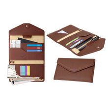 Load image into Gallery viewer, RFID Blocking Travel Passport Organizer Holder Wallet With CDC Vaccination Card Slot Protector
