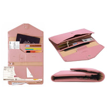 Load image into Gallery viewer, RFID Blocking Travel Passport Organizer Holder Wallet With CDC Vaccination Card Slot Protector