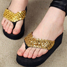 Load image into Gallery viewer, Rhinestone Women Slippers Flip Flops Summer Women Crystal Bling Beach Slides Sandals Casual Shoes Glitter Slides Cozy Bedroom Slippers Shower Shoes Cute Slippers For Women Platform Sandals