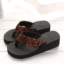 Load image into Gallery viewer, Rhinestone Women Slippers Flip Flops Summer Women Crystal Bling Beach Slides Sandals Casual Shoes Glitter Slides Cozy Bedroom Slippers Shower Shoes Cute Slippers For Women Platform Sandals