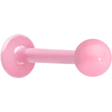 Load image into Gallery viewer, 16G 5/16 Light Pink Acrylic Over Steel Labret Monroe Tragus