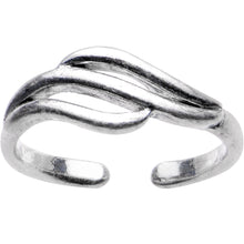 Load image into Gallery viewer, Silver Plated Leaves in the Wind Toe Ring
