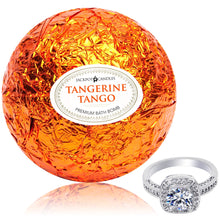 Load image into Gallery viewer, Tangerine Tango Bath Bomb with Jewelry Ring Inside