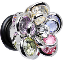 Load image into Gallery viewer, 0G Pastel Rainbow Gem Petals Blooming Flower Plug Set of 2
