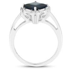 Load image into Gallery viewer, 1.99 Carat Genuine London Blue Topaz & White Topaz .925 Sterling Silver Ring