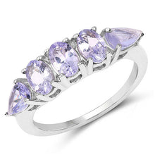 Load image into Gallery viewer, 2.33 Carat Genuine Tanzanite .925 Sterling Silver Ring
