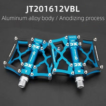 Load image into Gallery viewer, Road Bike Pedals Aluminum Alloy Anti-slip Bicycle Pedals Hollow-Carved Design Pedals Bicycle Accessories Mountain Bike Pedals Flat Bicycle Pedals Platform Cycling Sealed Bearing Aluminum Pedals For Mountain Bike