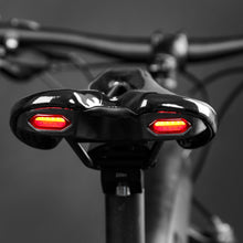 Load image into Gallery viewer, Road Bike Saddle Bicycle Seat With Warning Taillight USB Charging Mountain Cycling Racing PU Breathable Soft Seat Cushion Comfortable Bicycle Seat With Central Relief Zone Ergonomics Design Exercise Bike Seat