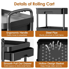 Load image into Gallery viewer, Rolling Utility Cart with Drawer