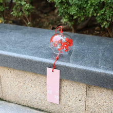 Load image into Gallery viewer, Romantic Cherry Wind Bells Japanese Wind Bell Japan Wind Chimes Handmade Glass Pendant Furin Home Decors Spa Kitchen Office Decor Birthday Gift Outdoor or Indoor Home Decors