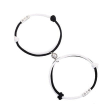 Load image into Gallery viewer, Romantic Couple Bracelet Magnet Black White Rope Adjustable Distance Paired Mutual Attraction Bracelets Vows Of Eternal Love Charms Rope Braided Adjustable Jewelry Gifts Set For Lover Women
