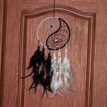 Load image into Gallery viewer, Romantic Dream Catcher Tree of Life Brown Native Handmade Traditional Dream Catcher Yin Yang 50" Long Home Decoration Feather Dream-catcher For Bedroom Wall Hanging Home Decor Wedding Party Blessing Gift
