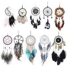Load image into Gallery viewer, Romantic Dream Catcher Tree of Life Brown Native Handmade Traditional Dream Catcher Yin Yang 50" Long Home Decoration Feather Dream-catcher For Bedroom Wall Hanging Home Decor Wedding Party Blessing Gift