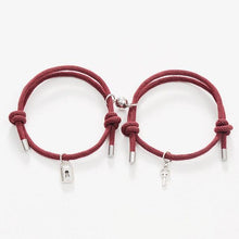 Load image into Gallery viewer, Romantic Magnet Bracelet Couple Classic Key Lock Pair Braslet Lucky Black Red Rope Braclet Key And Lock Attraction Matching Bracelet Lover Gifts For Boyfriend Girlfriend